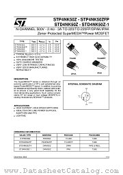 STD4NK50ZT4 datasheet pdf ST Microelectronics