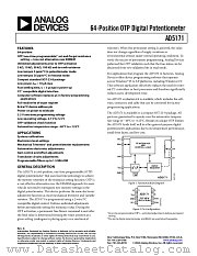 AD5171BRJ5-RL7 datasheet pdf Analog Devices