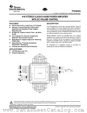TPA3002D2PHPRG4 datasheet pdf Texas Instruments