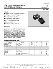 PS214-315 datasheet pdf Skyworks Solutions