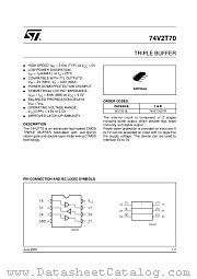 74V2T70 datasheet pdf ST Microelectronics