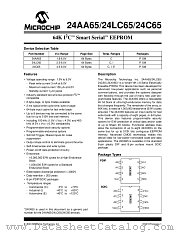 24AA65T/SM datasheet pdf Microchip