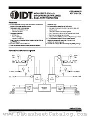 IDT709179L9PFI8 datasheet pdf IDT