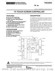 TSC2003IZQCR datasheet pdf Texas Instruments