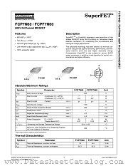 FCPF7N60 datasheet pdf Fairchild Semiconductor