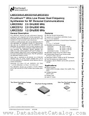 LMX2332UEVAL datasheet pdf National Semiconductor