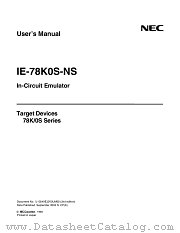 IE-78K0S-NS datasheet pdf NEC