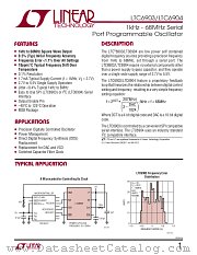 LTC6904 datasheet pdf Linear Technology