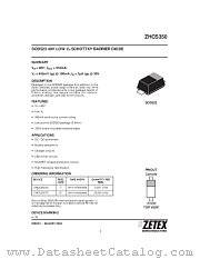 ZHCS350 datasheet pdf Zetex Semiconductors