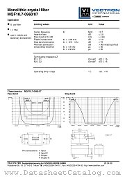 MQF10.7-0960/07 datasheet pdf Vectron