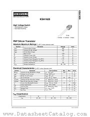 KSA1625KTA datasheet pdf Fairchild Semiconductor