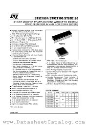 ST92196A2B1/GEN datasheet pdf ST Microelectronics