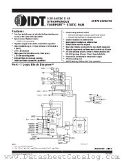 IDT70V5378S100BC8 datasheet pdf IDT