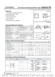 KAQV217S datasheet pdf Cosmo Electronics