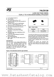 74LCX139 datasheet pdf ST Microelectronics