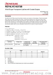 RD74LVC16373B datasheet pdf Renesas