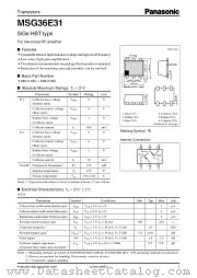MSG36E31 datasheet pdf Panasonic