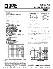 AD8009JRT-REEL datasheet pdf Analog Devices