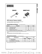 2N4401_D81Z datasheet pdf Fairchild Semiconductor