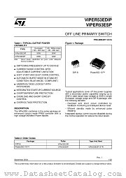 VIPER53ESP datasheet pdf ST Microelectronics