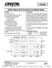 CS4390 datasheet pdf Cirrus Logic