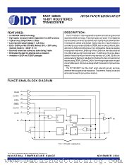 IDT74FCT162H501CTPA8 datasheet pdf IDT