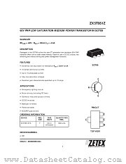 ZX5T951Z datasheet pdf Zetex Semiconductors