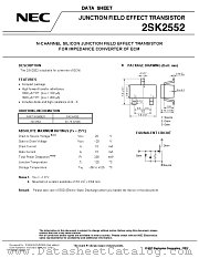 2SK2552 datasheet pdf NEC