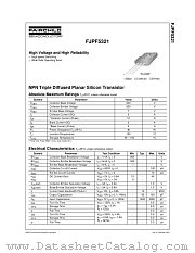FJPF5321TU datasheet pdf Fairchild Semiconductor