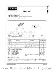 FKPF12N80 datasheet pdf Fairchild Semiconductor