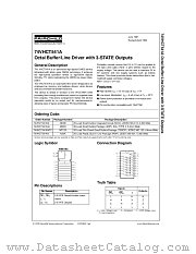 74VHCT541AMTC datasheet pdf Fairchild Semiconductor