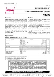 LC75813T datasheet pdf SANYO