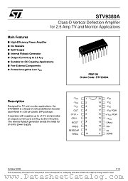STV9380A datasheet pdf ST Microelectronics