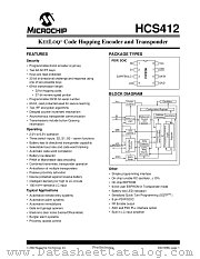 HCS412-I/SN datasheet pdf Microchip