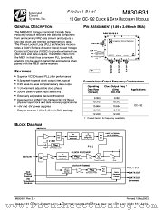 M830 datasheet pdf Texas Instruments
