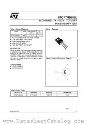 STGF7NB60SL datasheet pdf ST Microelectronics