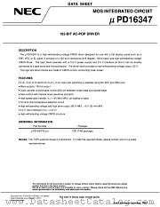 UPD16347N datasheet pdf NEC