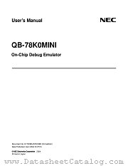 QB-78K0MINI datasheet pdf NEC