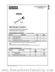 2N6426_D74Z datasheet pdf Fairchild Semiconductor