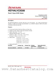 HD74ALVC2G08 datasheet pdf Renesas