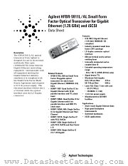 HFBR-5911AL datasheet pdf Agilent (Hewlett-Packard)