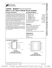LM4858LDX datasheet pdf National Semiconductor