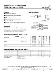 AS221-306 datasheet pdf Skyworks Solutions
