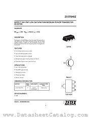 ZX5T949Z datasheet pdf Zetex Semiconductors