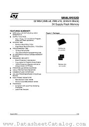 M58LW032D110ZA6T datasheet pdf ST Microelectronics