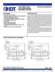 IDT74FCT162646ATPV datasheet pdf IDT
