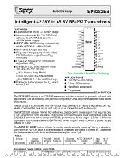 SP3282EBCA datasheet pdf Sipex Corporation