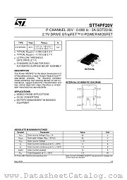 STT4PF20V datasheet pdf ST Microelectronics