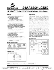 24AA52 datasheet pdf Microchip