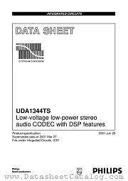 UDA1344TS/N2 datasheet pdf Philips